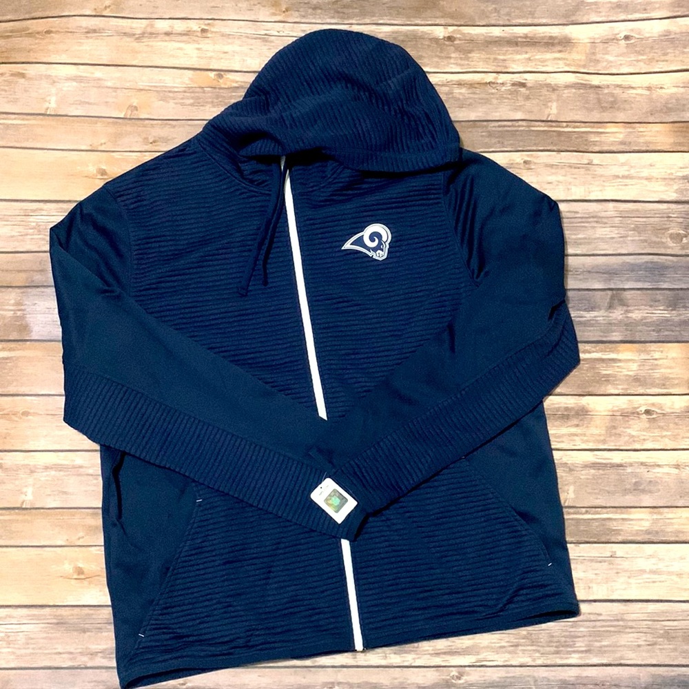 Rams nfl team apparel zip up hoodie